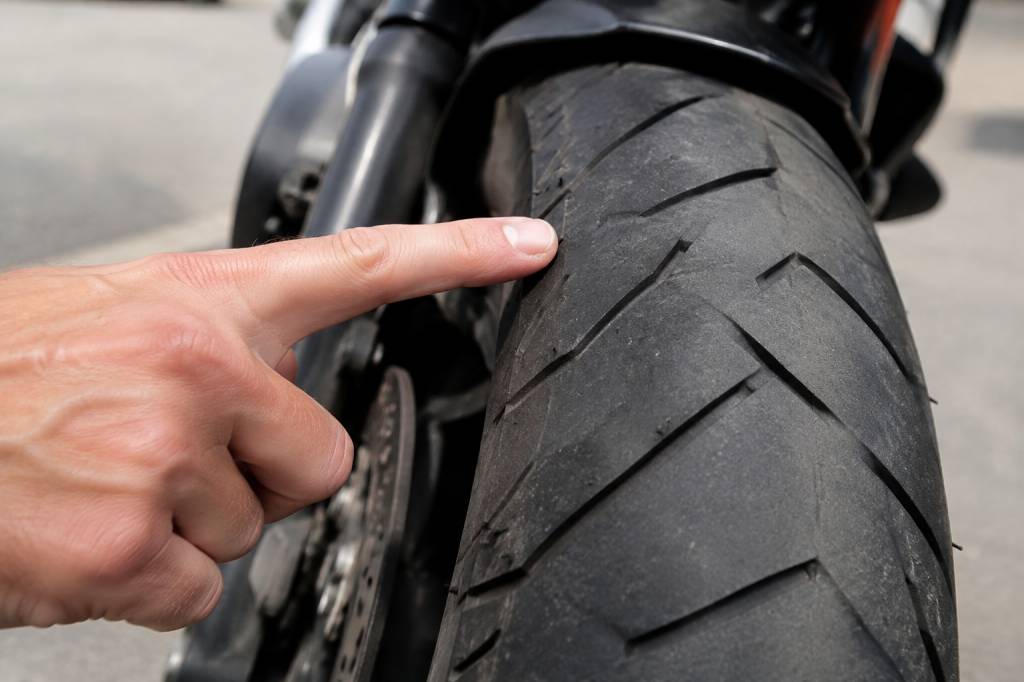 Comment vérifier le témoin d’usure d’un pneu moto ?